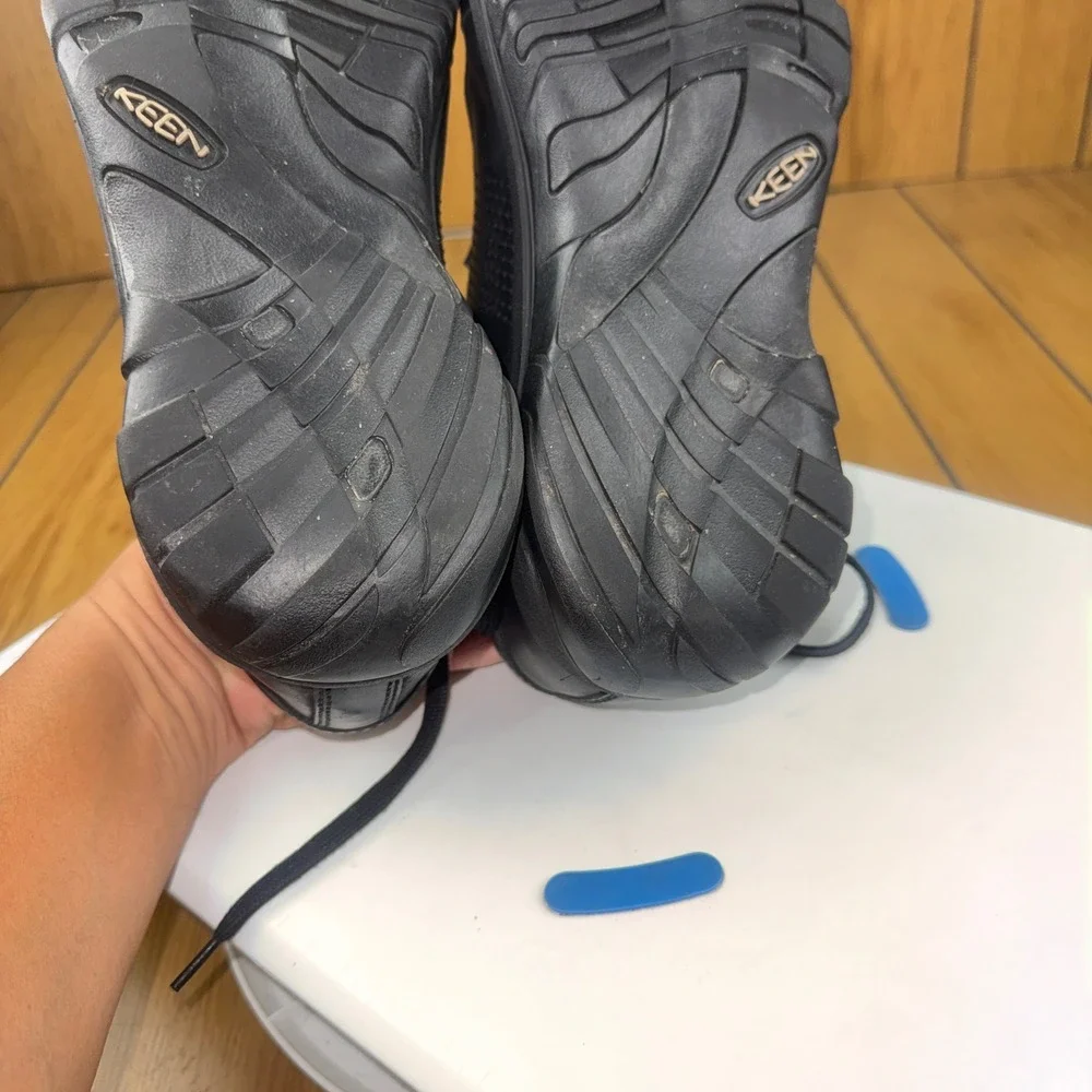 Keen Austin Mens Black Leather Oxford Casual Walking Shoes 1002990 Size 12